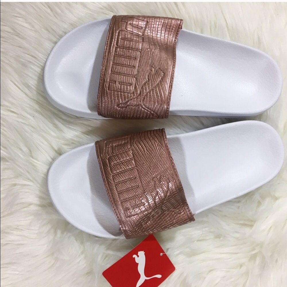 New with Tags Puma Rose Gold Slides